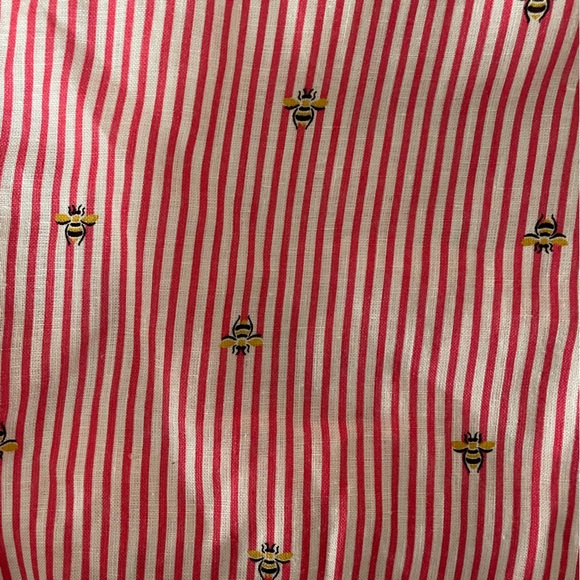 Chico's Tops - Chicos Red stripe linen blouse with bee print sz 14